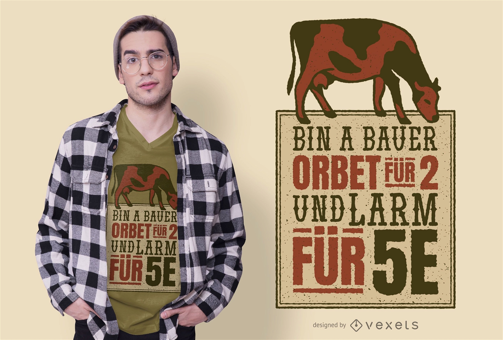 Diseño de camiseta de cita de granjero alemán