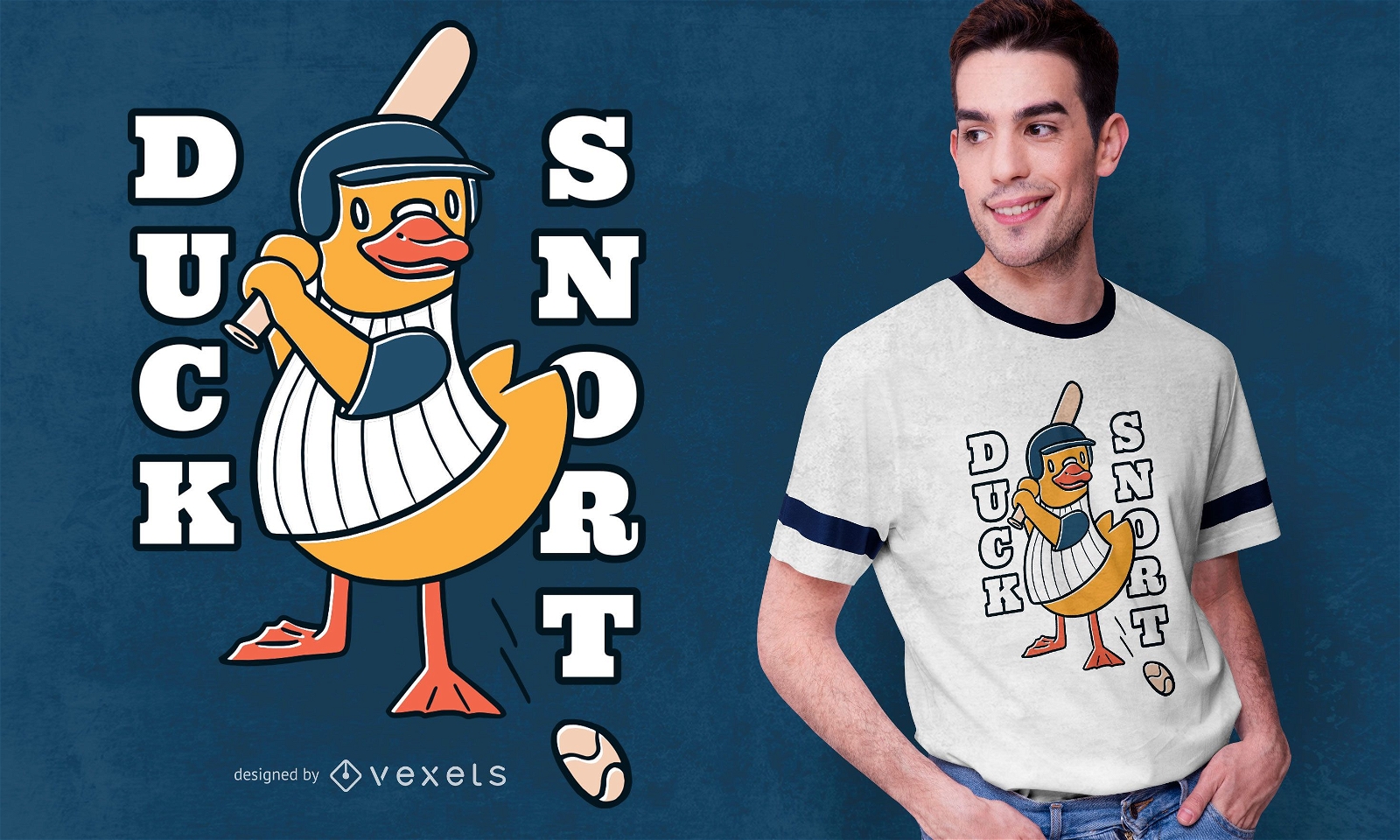 Diseño de camiseta Duck Snort