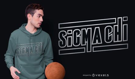 Diseño de camiseta Sigma Chi Lettering