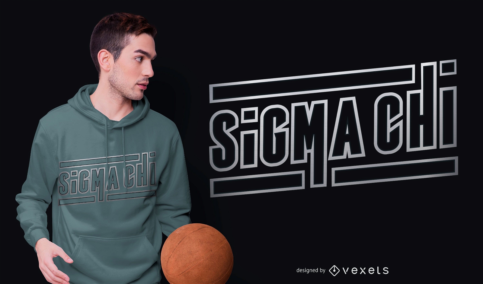 Design de camisetas com letras Sigma Chi