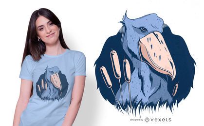 Schuhschnabel Vogel T-Shirt Design Schuhschnabel Vogel T-Shirt Design