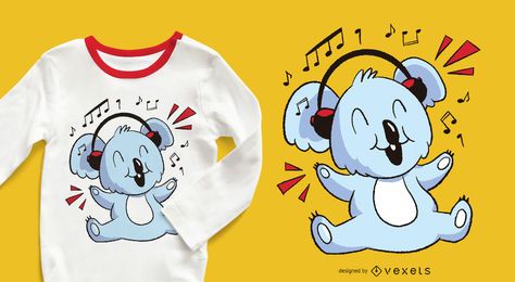 Design de camisetas de música Koala
