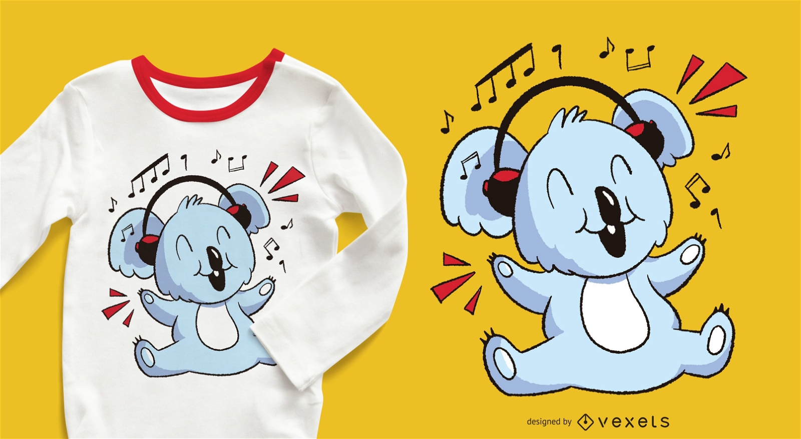 Music Koala T-shirt Design