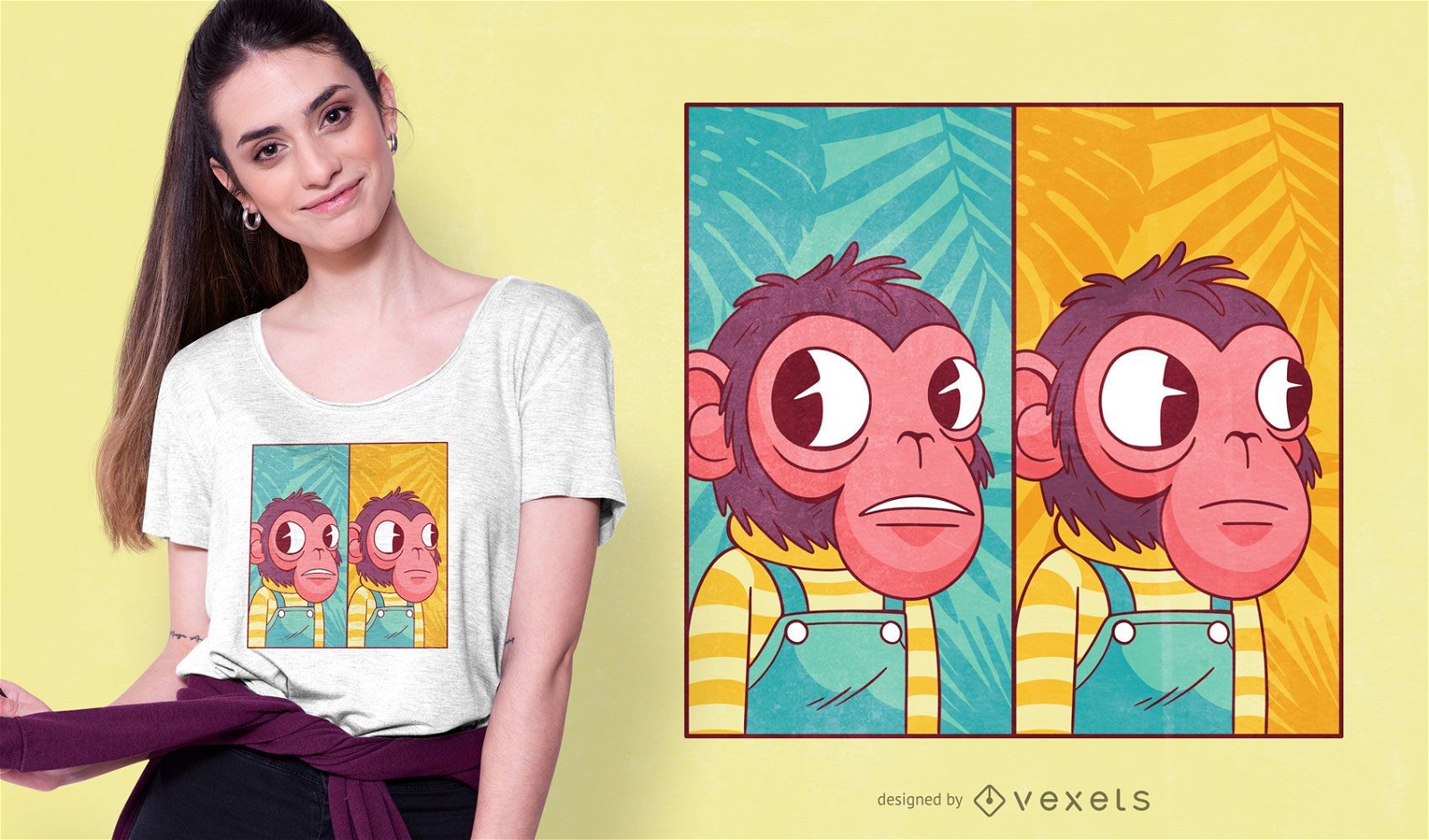 Design de camisetas Monkey Meme