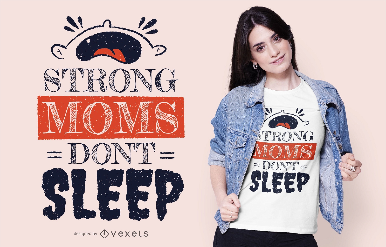 Starkes Mütter-T-Shirt Design