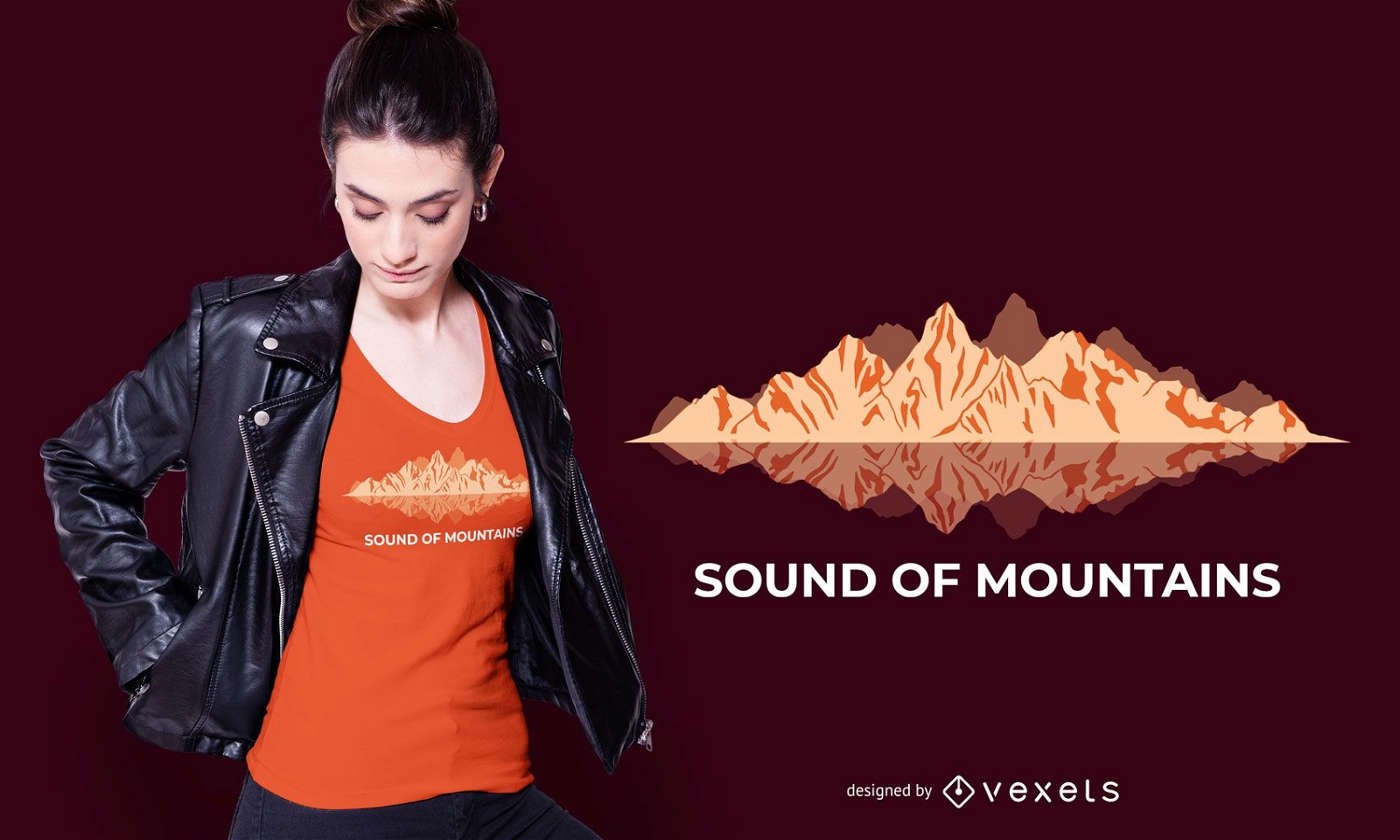Dise?o de camiseta Sound of Mountain