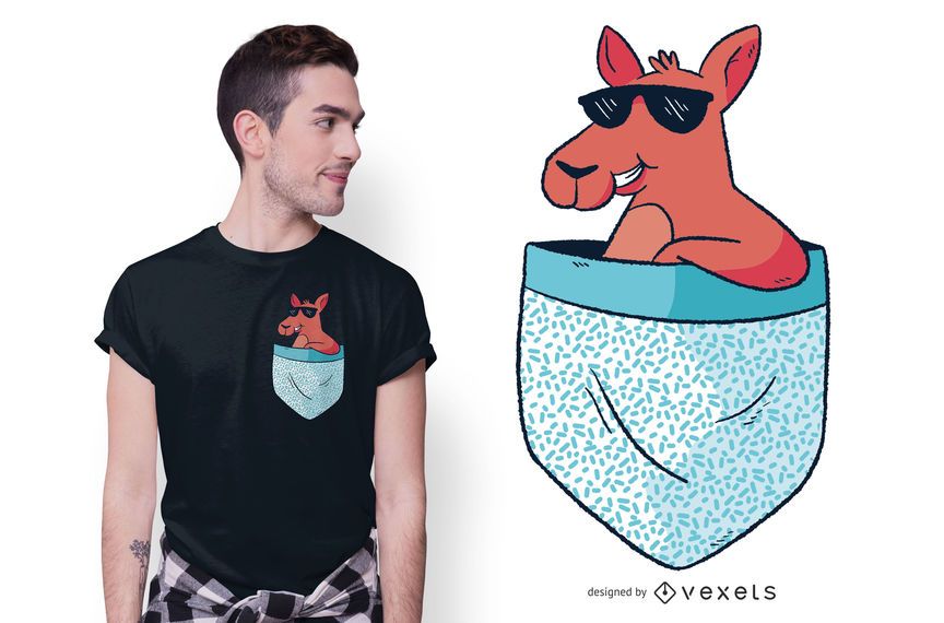 Pocket Kangaroo T-shirt Design Pocket Kangaroo T-shirt Design