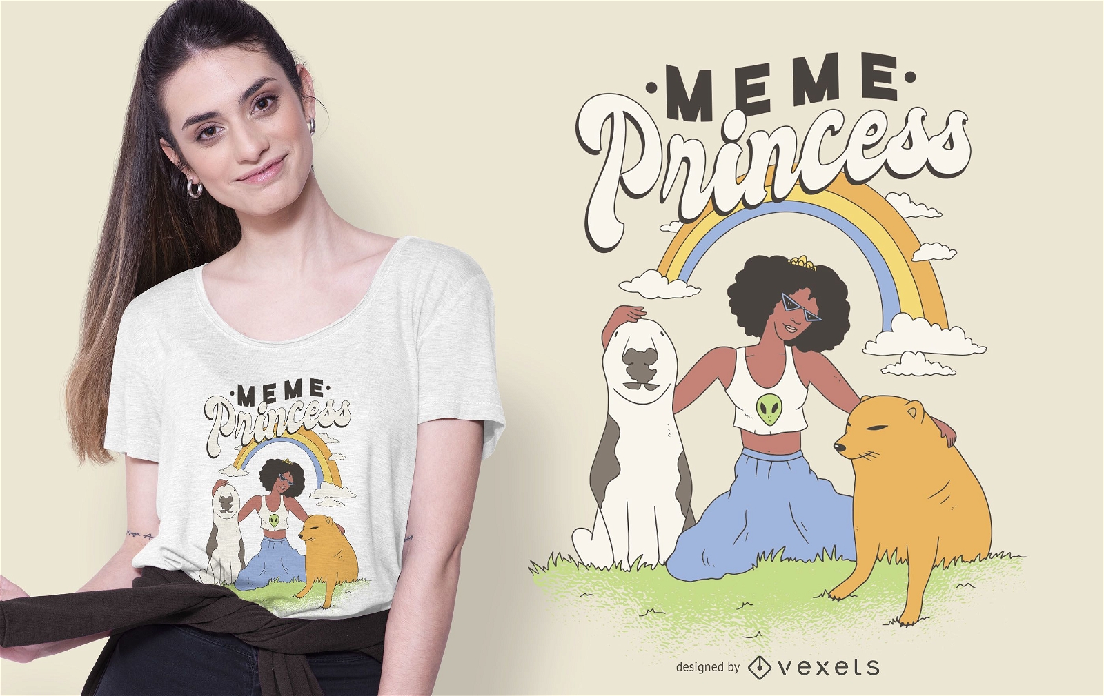 Design de camisetas Meme Princess