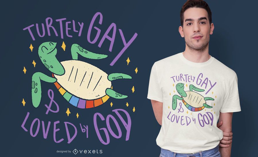 Diseño de camiseta de tortuga gay Diseño de camiseta de tortuga gay