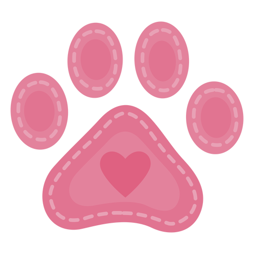 Awesome heart pawprint PNG Design