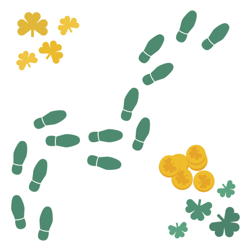Awesome st patrick footprints PNG Design