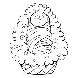 Bebê Jesus desenhado à mão Desenho PNG