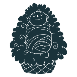 Baby Jesus Silhouette PNG-Design