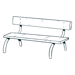 Cool bench hand hand drawn PNG Design Transparent PNG