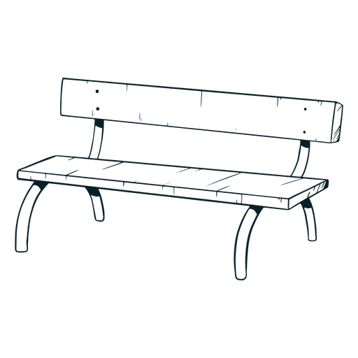 Cool bench hand hand drawn - Transparent PNG & SVG vector file