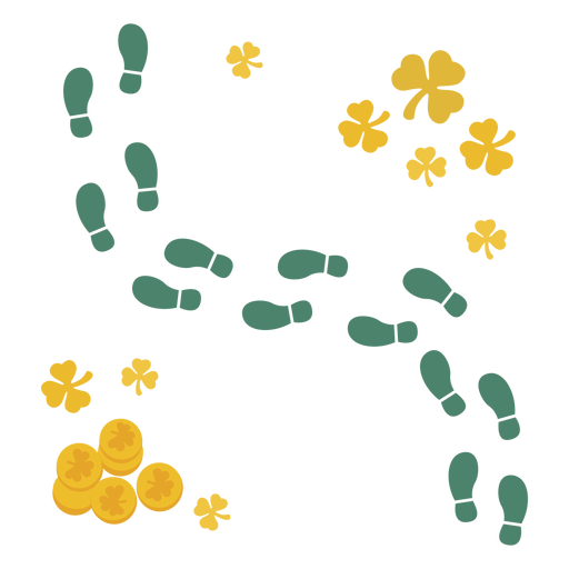 Cool st patrick footprints PNG Design