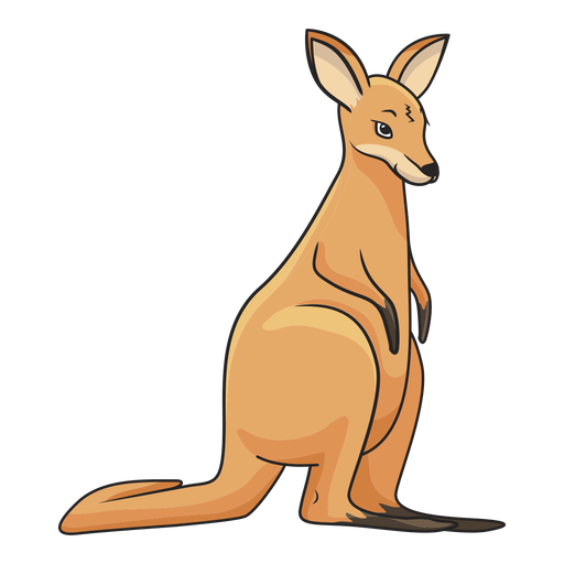Cute kangaroo drawing PNG Design