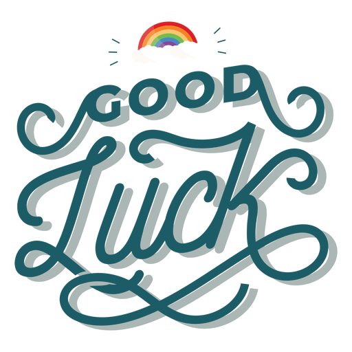 Good luck rainbow lettering