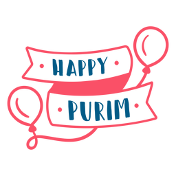 Happy purim cute lettering PNG Design