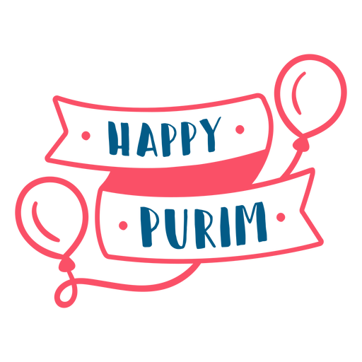 Happy purim cute lettering