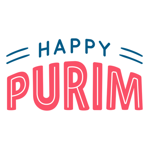 Happy purim lettering PNG Design