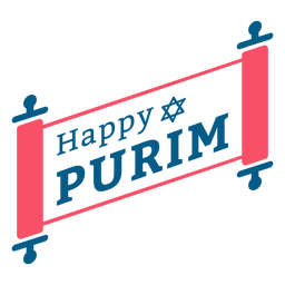 Happy purim lettering parcel PNG Design