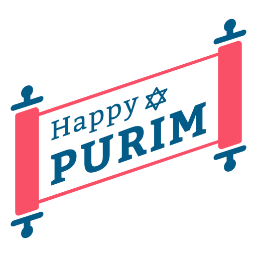 Happy purim lettering parcel PNG Design