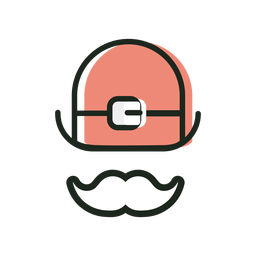 Sombrero bigote st patrick icono Diseño PNG