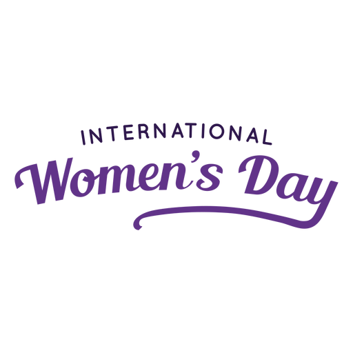 Internationaler Frauentag Schriftzug PNG-Design