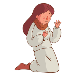 Kniende Kinderillustration PNG-Design