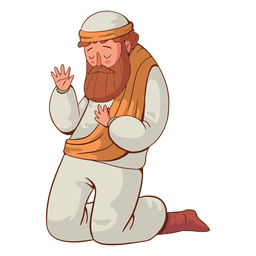 Kneeling man illustration PNG Design
