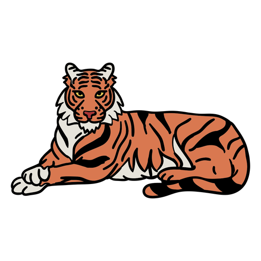 Elemento tigre coreano Diseño PNG