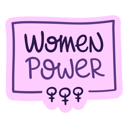 Letras del poder de las mujeres Diseño PNG