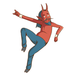 Little devil illustration PNG Design
