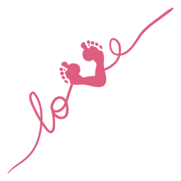 Amor valentines trailprint Diseño PNG