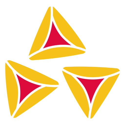 Paper cut element triangle PNG Design
