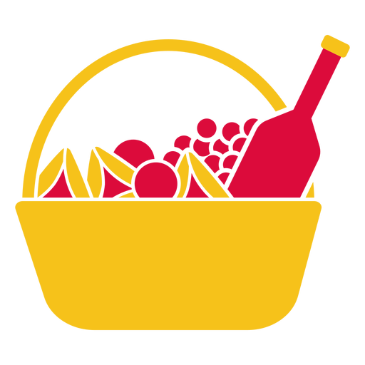 Cesta de frutas cortada Descargar PNG/SVG transparente