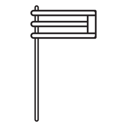 Paper cut pole element stroke PNG Design