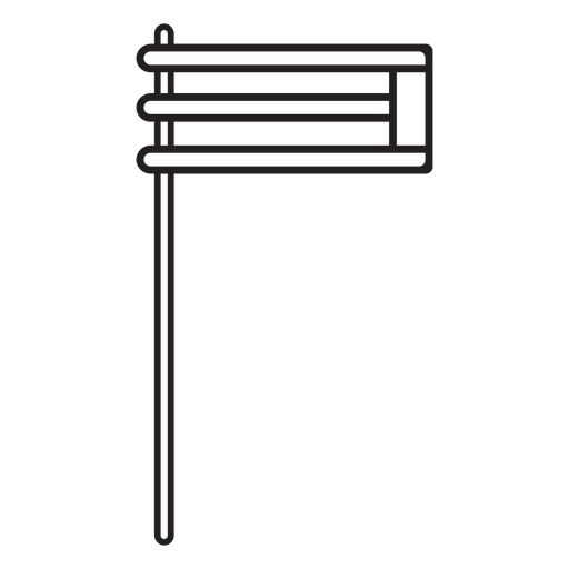 Corte de papel del elemento del polo trazo Diseño PNG