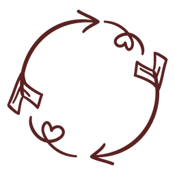 Simple hand drawn ornament stroke PNG Design