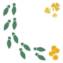 Pegadas simples de São Patrício Desenho PNG