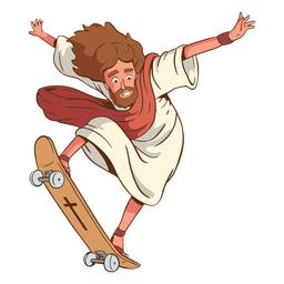 Eislauf Jesus Illustration PNG-Design