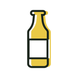 Botella de cerveza icono amarillo Diseño PNG
