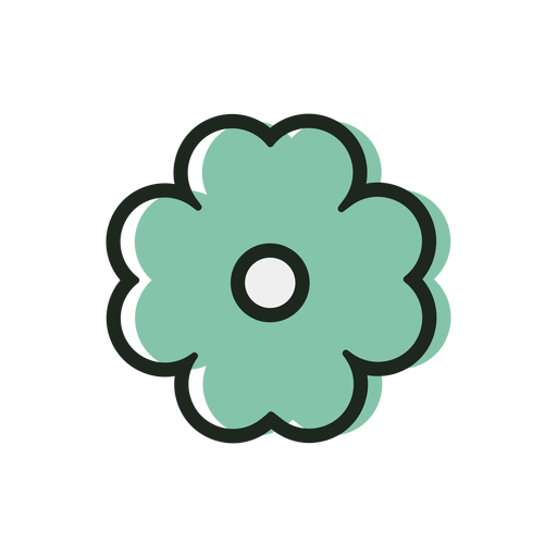 Icono de duotono de flor de san patricio