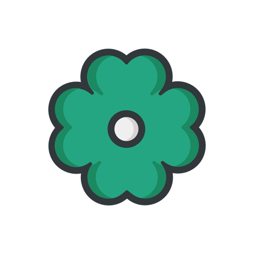 Icono de trazo de flor de san patricio
