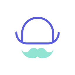 St patrick hat bigote colorido icono Diseño PNG