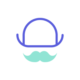 St patrick hat moustache colorful icon Transparent PNG