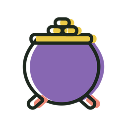 Ícone legal da panela de São Patrício Desenho PNG