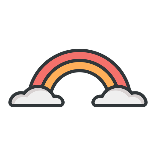 Regenbogenblaues Strichsymbol PNG-Design