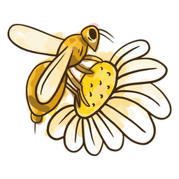 Flor de abelha em aquarela Transparent PNG